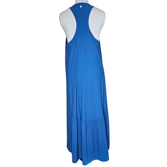 Sweaty Betty L Oxford Blue Explorer Ace Midi Tank Dress Trapeze Swing Quick Dry - Picture 3 of 8